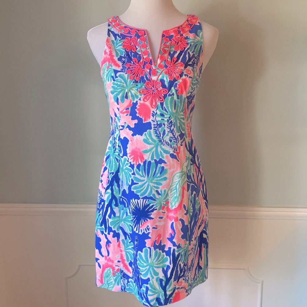 NWT! Lilly Pulitzer Gabby Shift Dress Multi Jet Stream